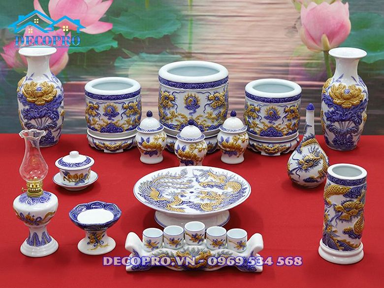 Decopro - Địa chỉ mua bộ đồ thờ Bát Tràng đầy đủ uy tín, giá tốt