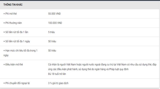 Biểu phí thẻ Visa Debit MB Bank bieu phi the visa debit mb bank