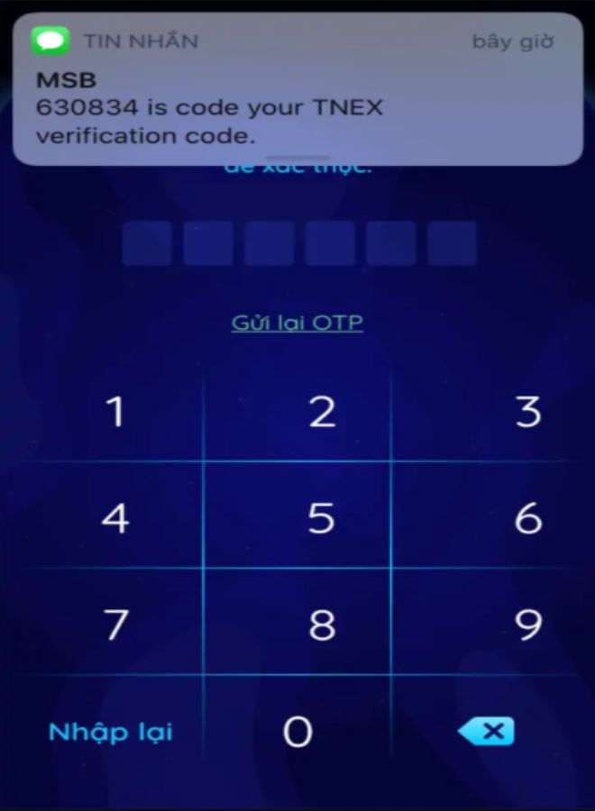 Nhập mã xác thưc OTP gửi về nhap ma xac thuc