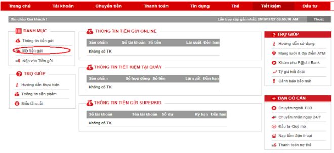 gui tiet kiem techcombank online