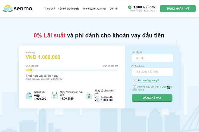Truy cập website của Senmo để đăng ký vay tiền Truy cập website của Senmo để đăng ký vay tiền