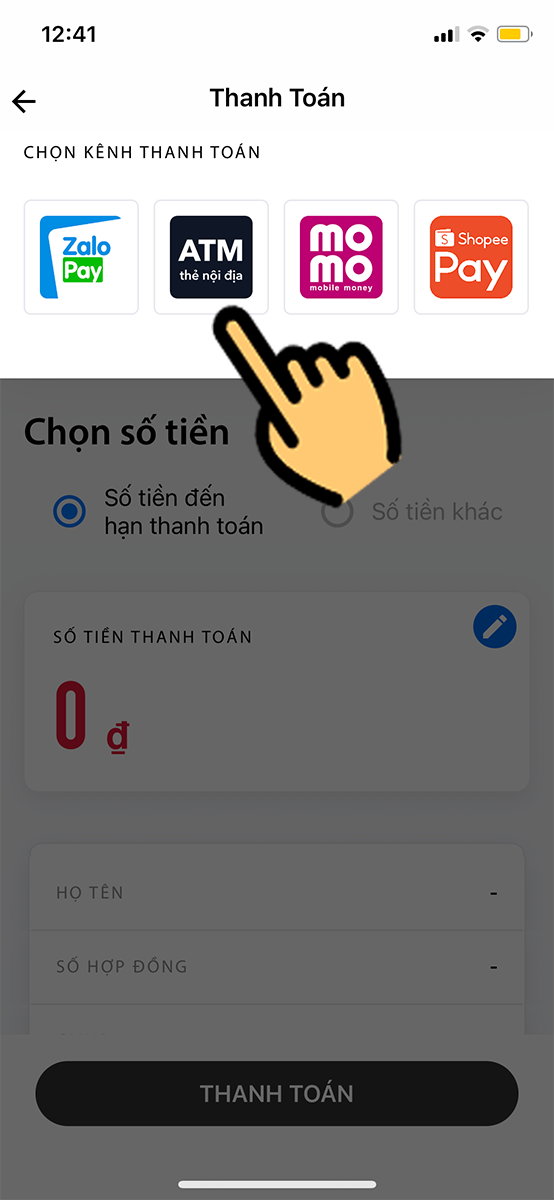 chon kenh thanh toan