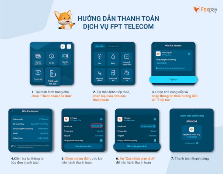thanh toan hoa dơn tren foxpay