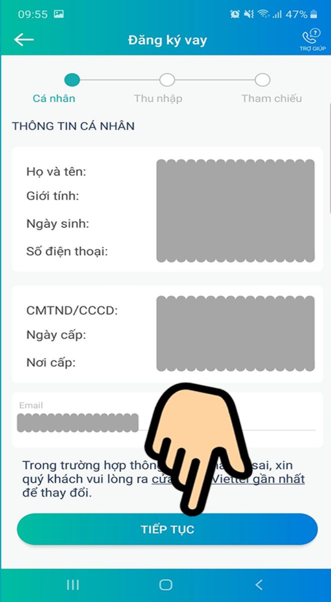 nhap thong tin ca nhan