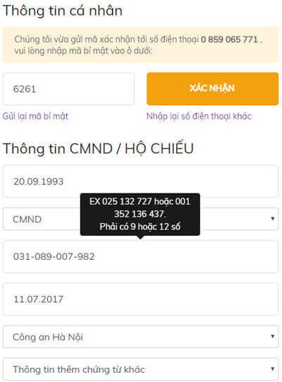 xác thực otp robocash