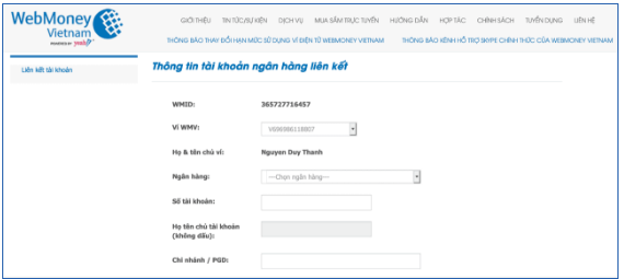 nhap thong tin tai khoan