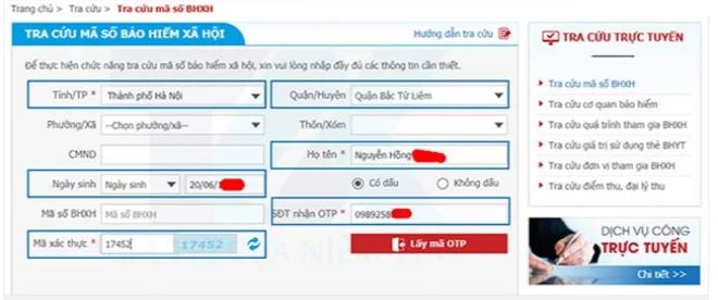 Điền các thông tin vào bảng nhap thong tin