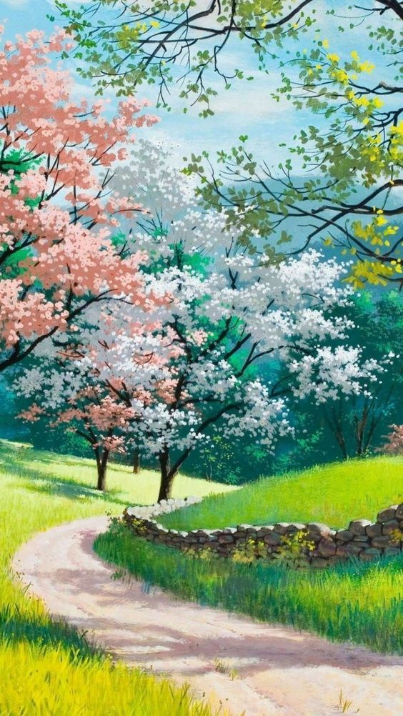 Hình nền điện thoại đẹp mô tả cảnh đồng quê đẹp