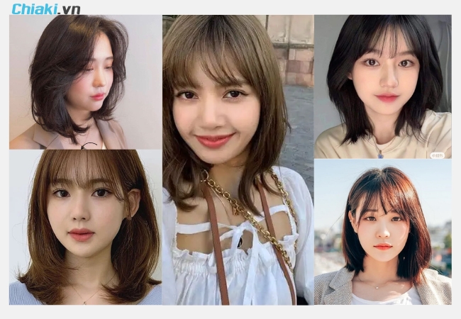 Mặt tròn nên lựa chọn kiểu tóc layer có hiệu ứng uốn xoăn chữ C