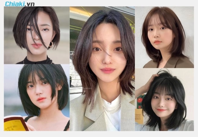 Mặt vuông nên chọn kiểu tóc Layer nữ ngắn, ngang vai, các lớp layer mềm mại