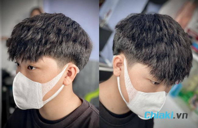 Kiểu tóc nam layer uốn con sâu