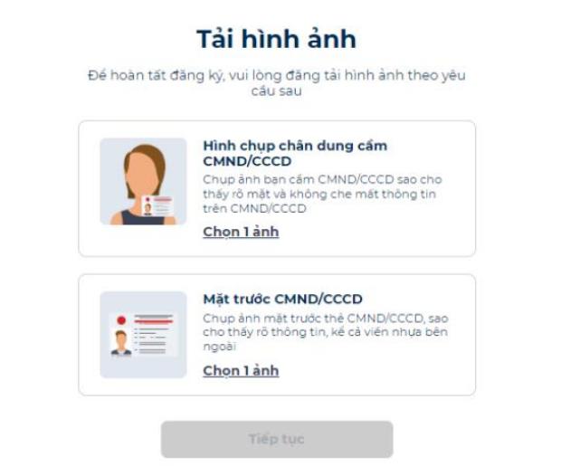 Cung cấp hình ảnh CMND khi vay tiền DongPlus