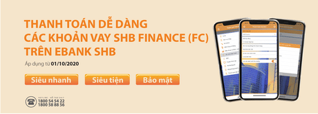 Các hình thức thanh toán khoản vay tại SHB Finance