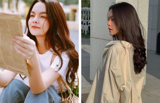 Tóc layer nữ dài xoăn nhẹ