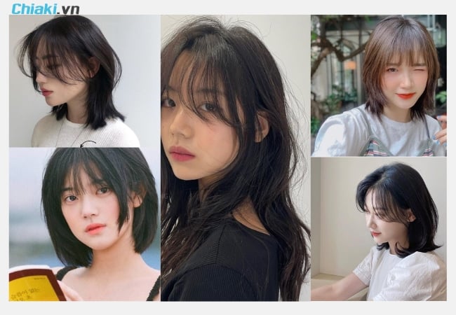 Mặt góc cạnh chọn kiểu tóc Layer nữ ngắn ngang vai hoặc dài