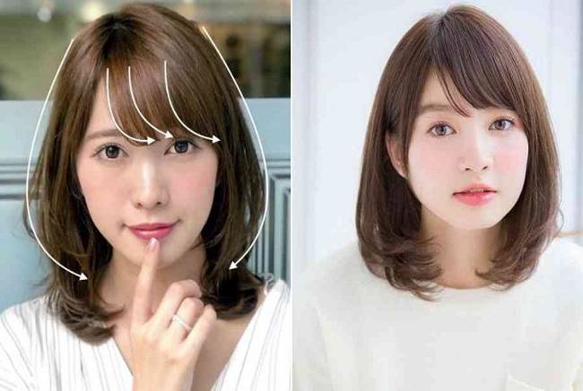 Tóc layer uốn chữ C