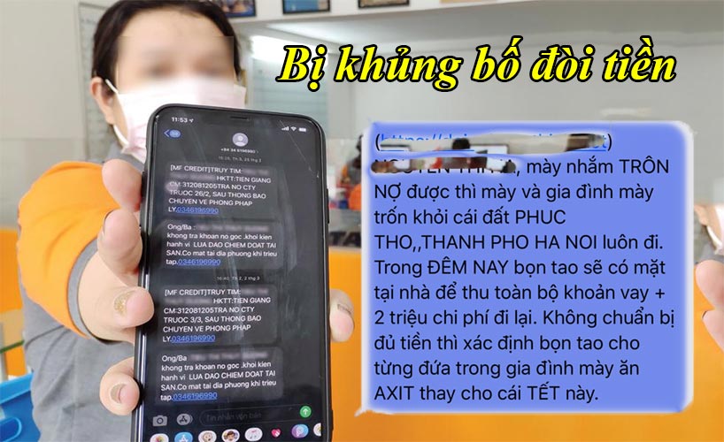 bị khủng bố tinh thần khi vay tiền qua app
