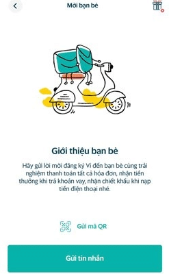 Gửi mã giới thiệu của mình cho bạn bè hoặc người thân bằng tin nhắn hoặc QR Code