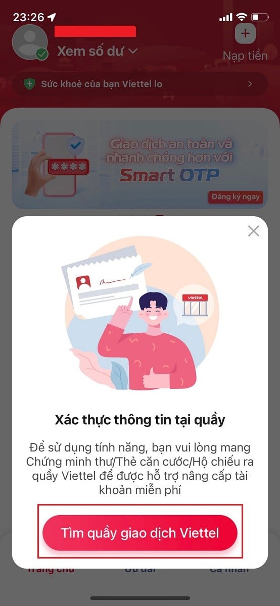 Nếu bạn chưa đăng ký dịch vụ này trước đó thì một thông báo sẽ hiện ra